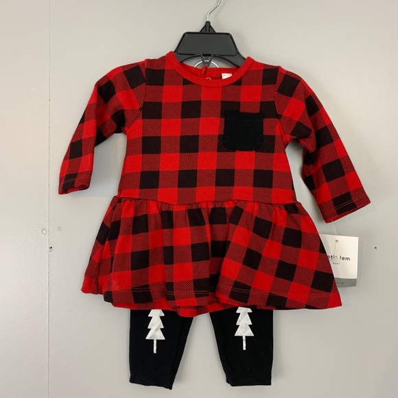 New! Petit Lem Baby Christmas Holiday Outfit 2 - Picture 1 of 9